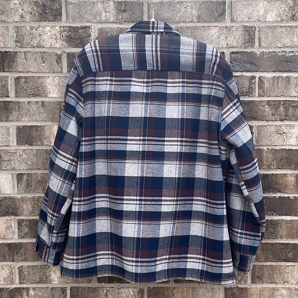 🔥 Take 50% OFF- WeatherProof Men's Plaid Shirt - Blue and Brown, Size-XL - Picture 8 of 13